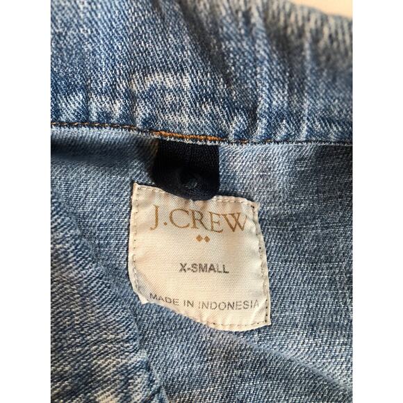 J. Crew light blue faded Jean denim jacket women's size xs extra small - Picture 6 of 7